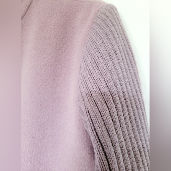 Harve Benard by Benard Holtzman Women's Wool Jacket Snap Knit Sleeve Lavender 16 - Picture 16 of 16